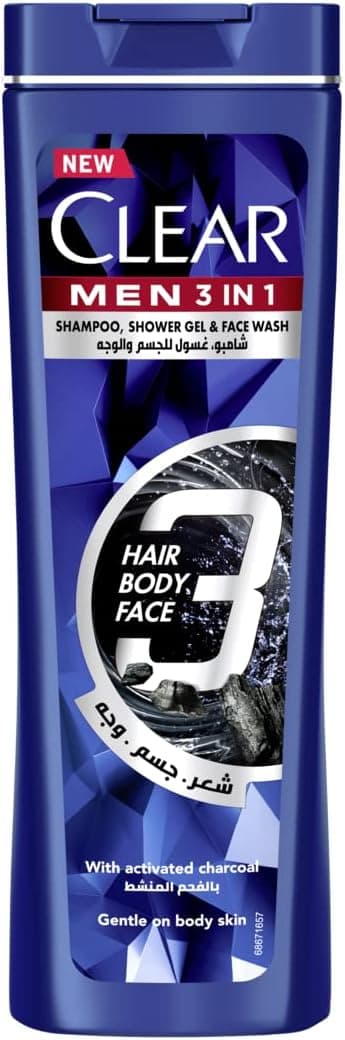كلير شامبو 3 في 1 للرجال (للشعر والجسم والوجه) – 180 مل
